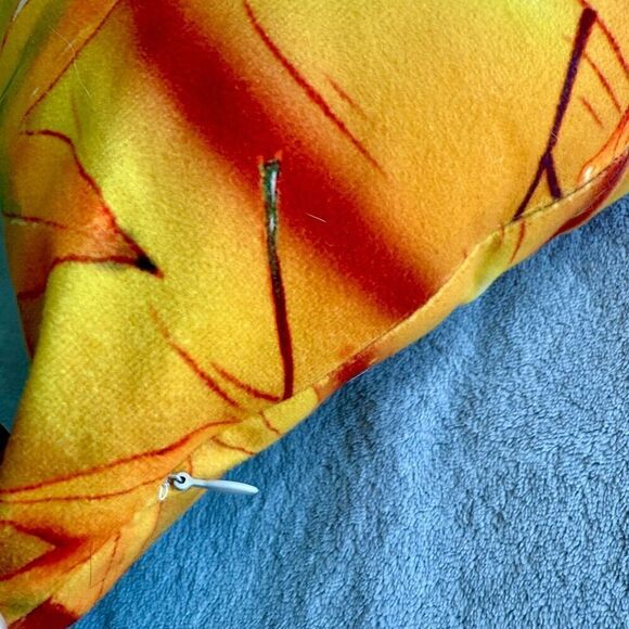 NWOT Fall Square “King Charles Cavalier with Pumpkins” graphic Throw Pillow Cove - Picture 3 of 4